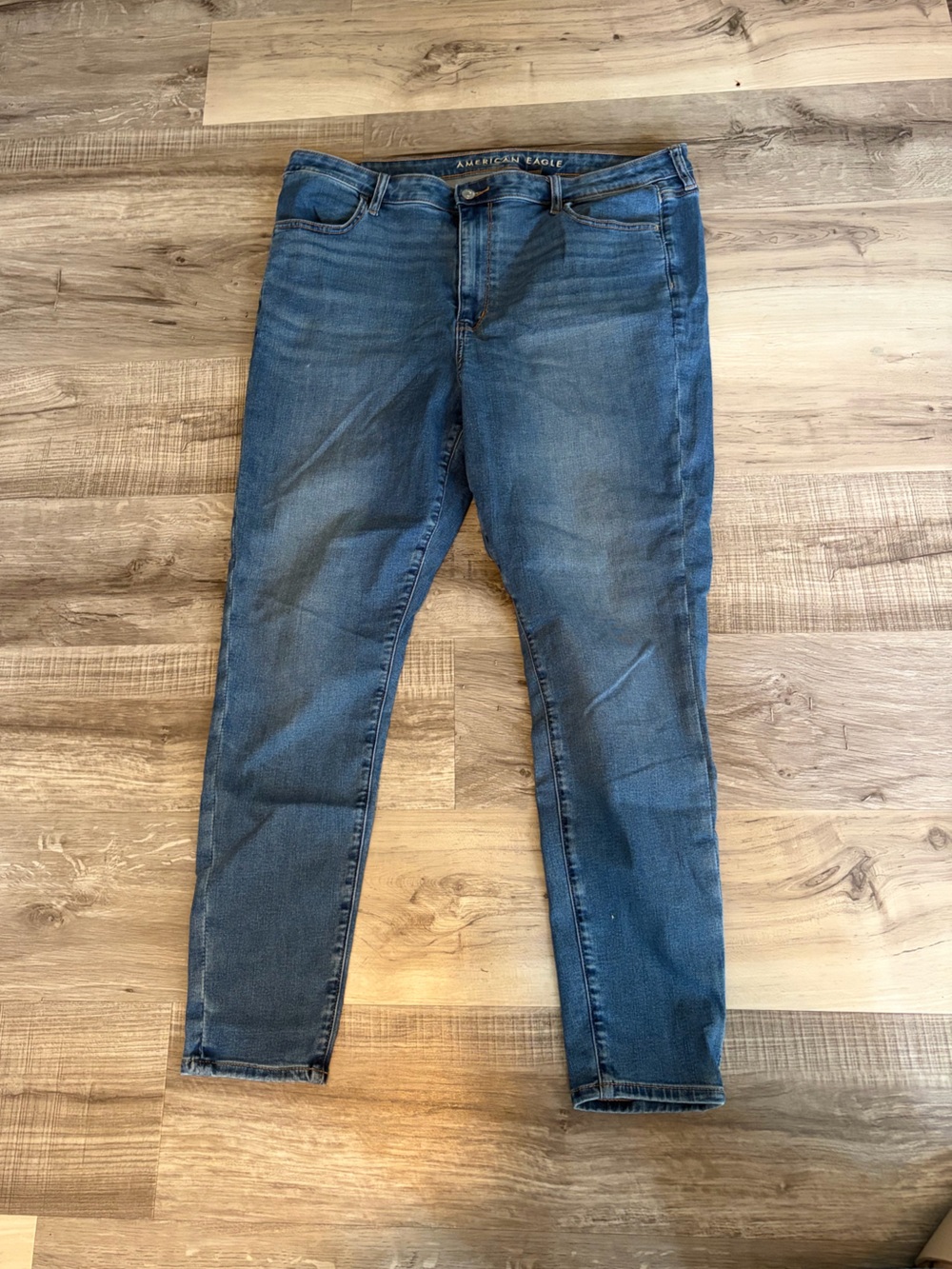 American Eagle Outfitters Women's Medium Blue super high waisted jegging Jeans